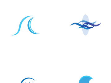 Ocean water wave wave logo design. preview picture