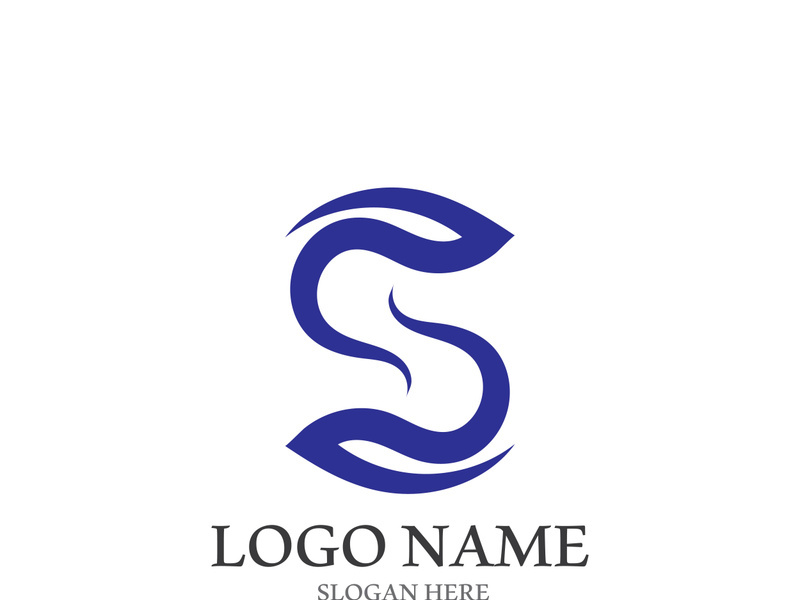 S letter creative icon logo design elegant vector illustration