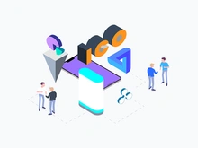 ICO Concept Isometric Graphic