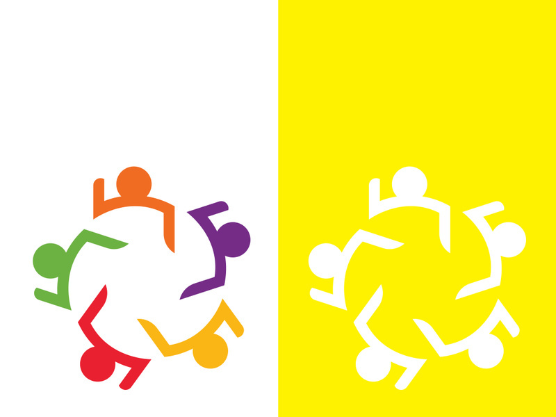 Community, network and social icon design template