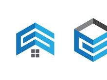 Home industrial Property concept icon logo illustration