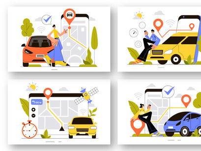 9 Smart Vehicle Tracking Illustration