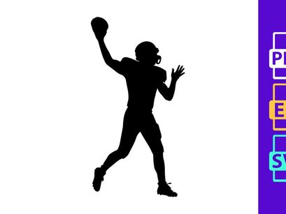 American football player in action throwing a ball