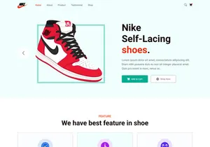 Nike - Shoes store website landing page 2