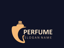Luxury Perfume logo image cosmetic fragrance shop and business vector design
