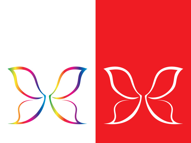 Butterfly logo icon vector design illustration