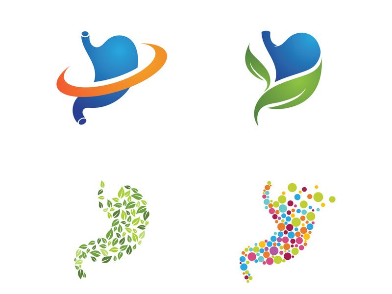 Stomach care icon designs concept illustration
