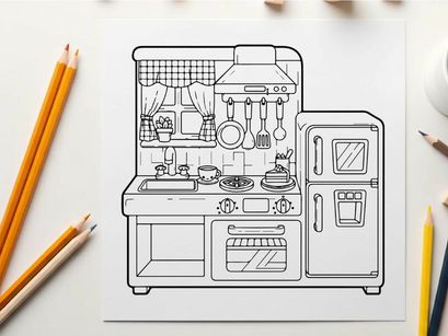 Modern kitchen appliances set vector illustration flat design