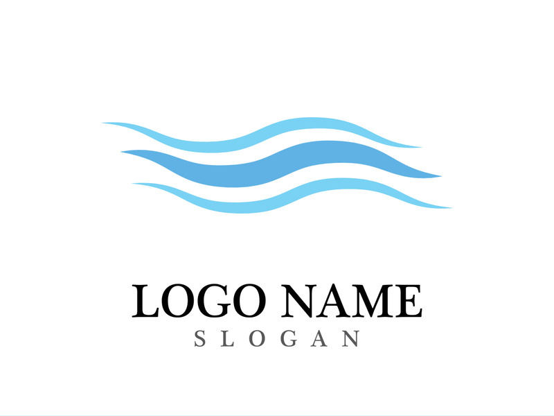 Wave beach vector illustration design logo