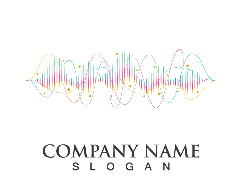 Sound waves vector illustration design template