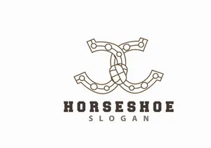 Horseshoe Logo, Horse Vector Vintage Elegant Old Retro Texsas Design