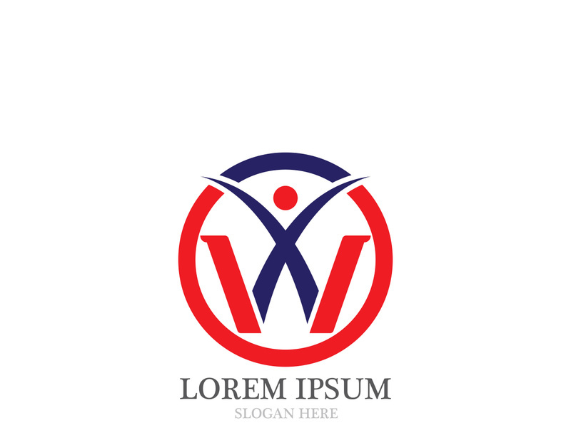 W Letter Logo Template vector illustration design