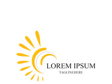 Yellow Sun Vector Logo Template eps