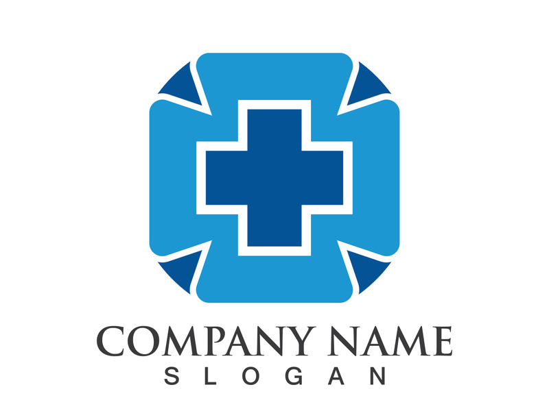 Medical health icon digital logo design vector illustration