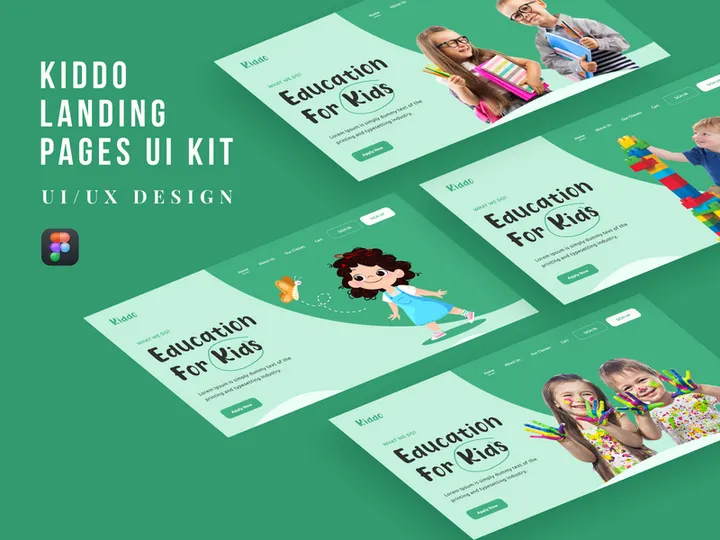 Kiddo Landing Pages UI Kit preview picture