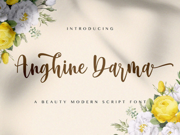 Anghine Darma - Modern Script Font preview picture