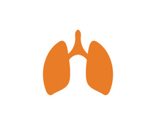 Lung icon logo for medical design