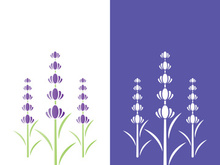 Fresh lavender flower logo vector flat design