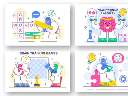 10 Brain Training Games Illustration