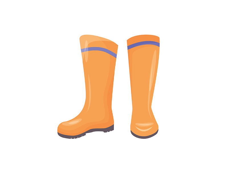 Rubber boots cartoon vector illustration