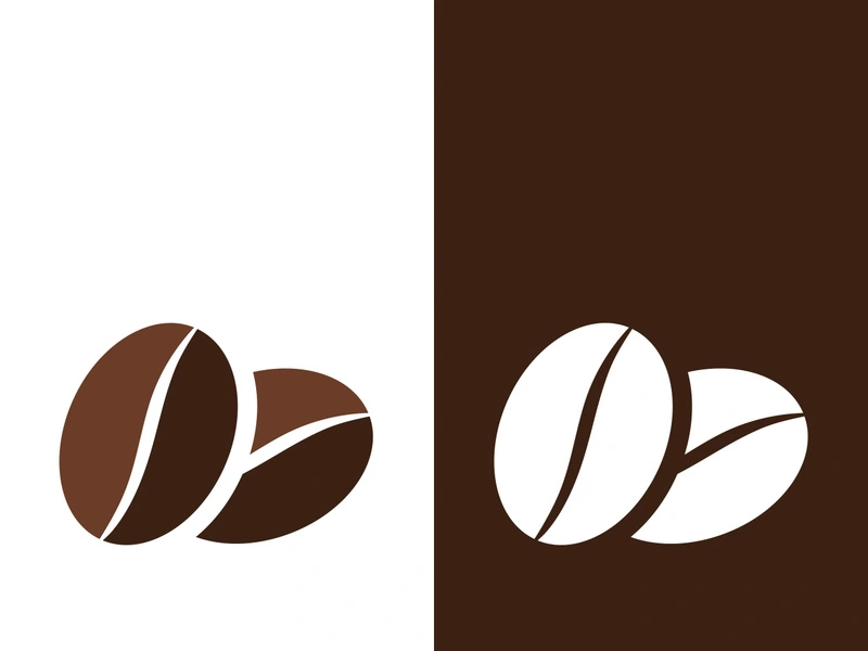 Coffee bean icon vector illustration template