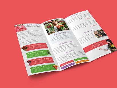 Flower Bouquet Shop - Trifold Brochure