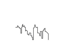 Modern city skyline icon silhouette vector illustration design
