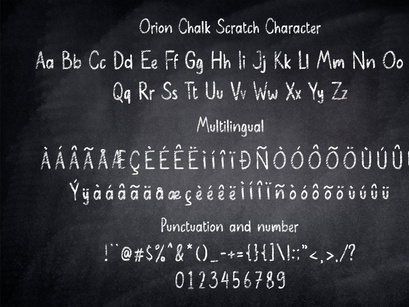 Orion Chalk Font - Two Styles - Solid & Scratch