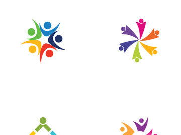 Logo of group of people or community of people. preview picture