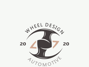 Steering wheel logo automotive car design garage auto repair workshop illustration preview picture