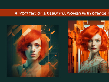 Portrait of a beautiful woman with orange hair preview picture