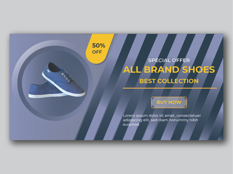 Shoes Web Banner Design.