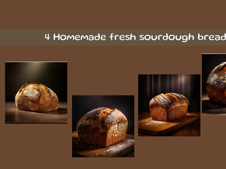 Homemade fresh sourdough bread