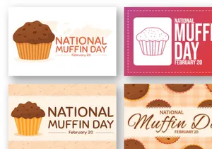 12 National Muffin Day Illustration