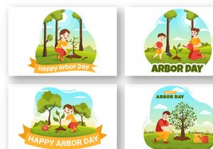 16 Happy Arbor Day Illustration
