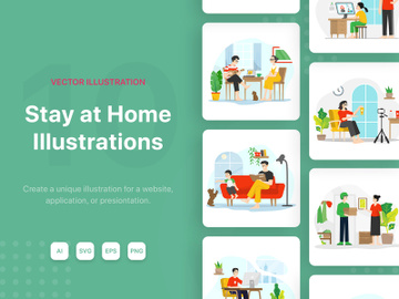 M112_Stay at home Illustrations preview picture