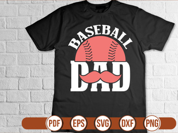 baseball dad t shirt Design preview picture