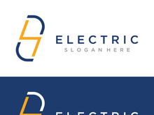 electric lightning logo, using modern vector design concept.