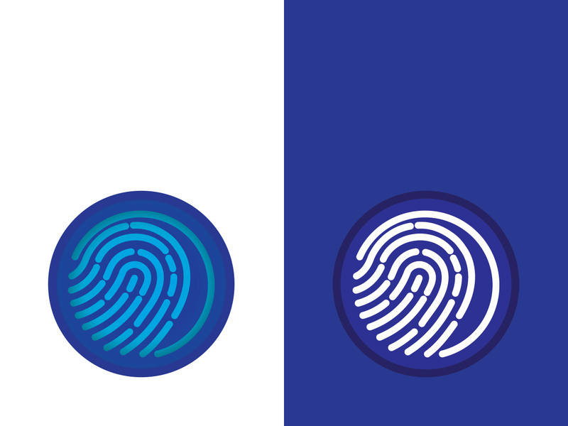 Fingerprint logo vector illustration icon template design