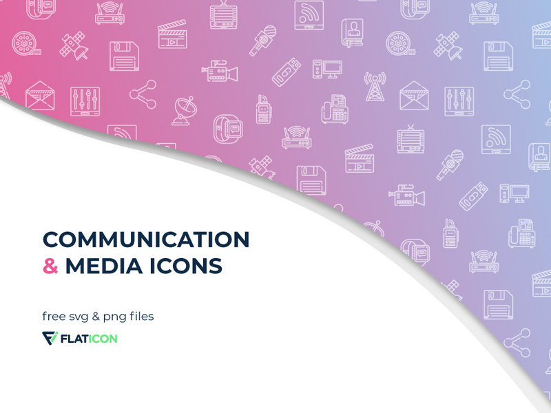 Communications and Media Icon Set