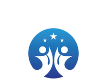 People star logo design to achieve a success or dream.
