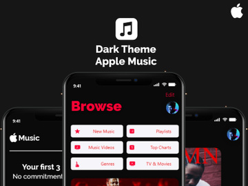 Apple Music Dark Theme preview picture