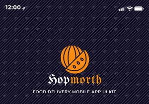 Hopmorth-Restaurant MobileApp UI Kit (Claro & Escuro)