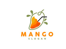 Mango Logo, Fruit Design Simple Minimalist Style