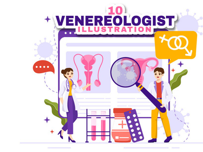 10 Venereologist Diagnostic Illustration