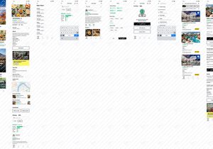 Travel and tourism mobile app screen design - Searching restaurant - volume 2