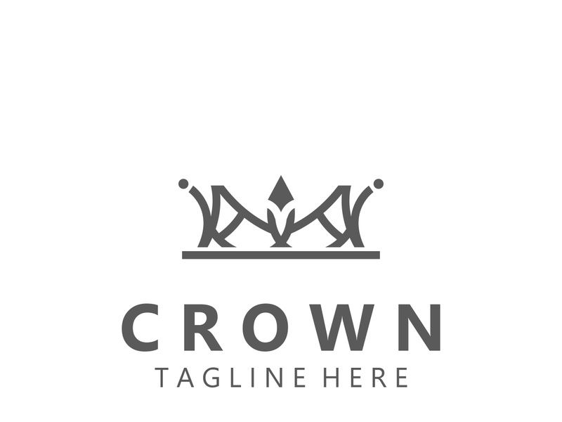 Premium style crown logo vintage abstract symbol. Royal king icon. Modern luxury brand element sign. Vector illustration