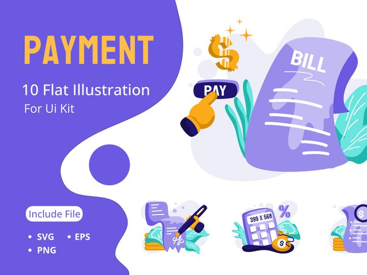 Payment Bill Icon Illustration vector for transaction preview picture