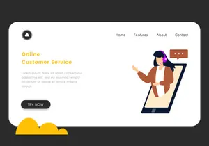 Online Customer Service vector illustration