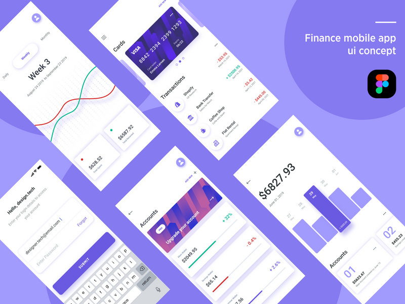 Finance Mobile App UI concept